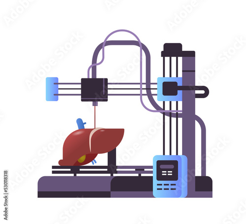 liver model prints on 3d bio printer medical printing of human transplantation organ biological engineering bioprinting