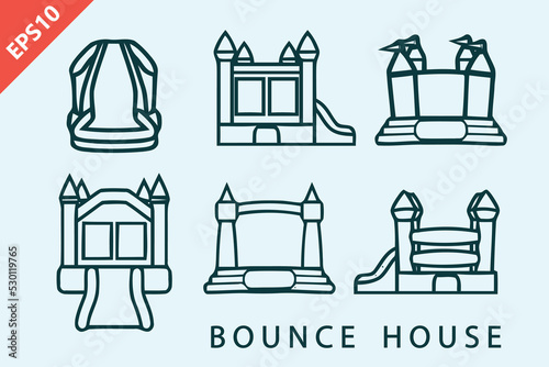 Tela bounce house design vector flat modern isolated illustration