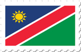 Namibia flag postage stamp.