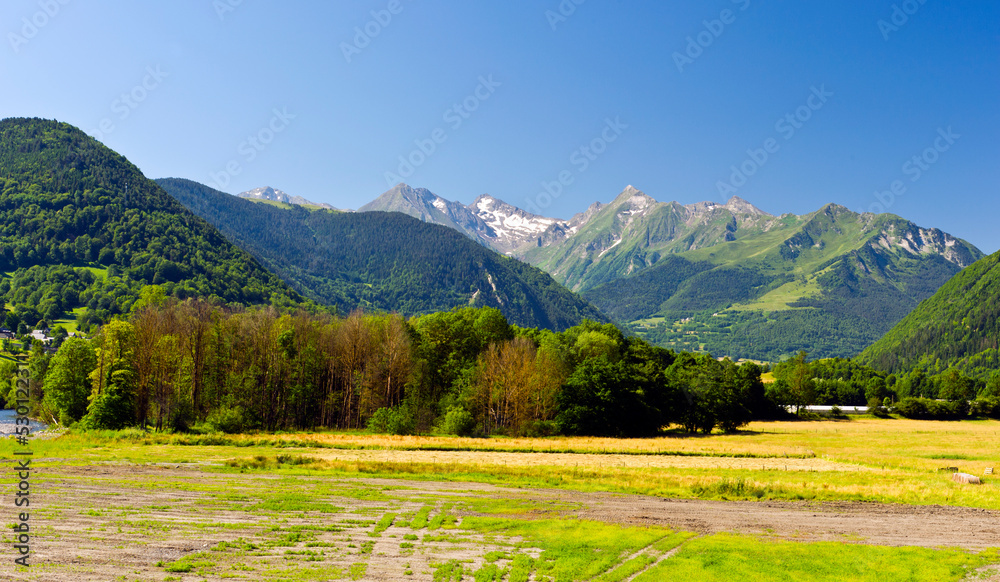 Landscape of the Pyrenees in the French and Spanish border area