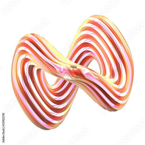Illustration - Abstract colourful structure as a 3D render
