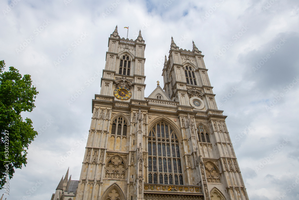 Westminster Abbey with Gothic style is located next to Palace of Westminster in city of Westminster in London, England, UK. This church is UNESCO World Heritage Site since 1987. 