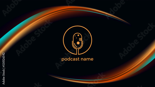 PODCAST BACKGROUND COLORFUL GRADIENT WITH COPY PASTE AREA DESIGN VECTOR. GOOD FOR COVER DESIGN, BANNER, WEB,SOCIAL MEDIA