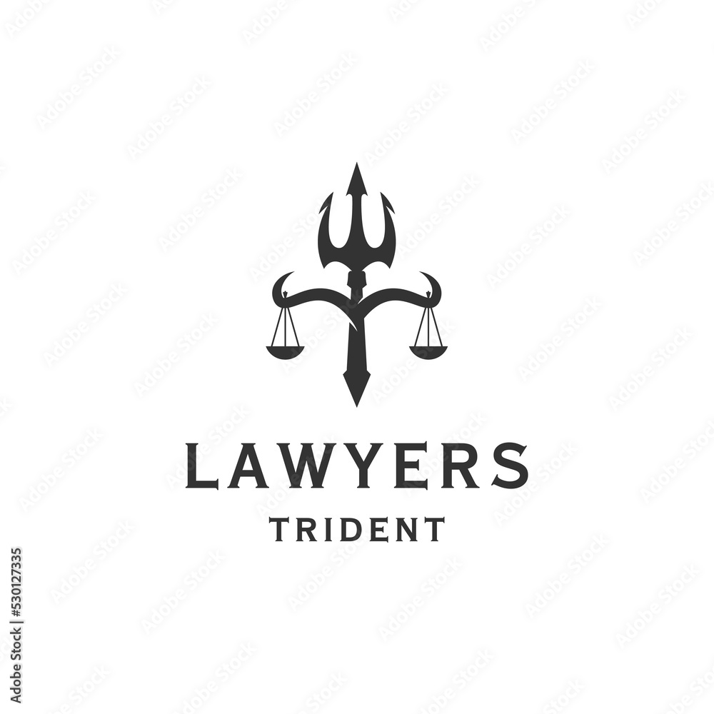 custom made wallpaper toronto digitalLawyer of law firm trident logo design template flat vector