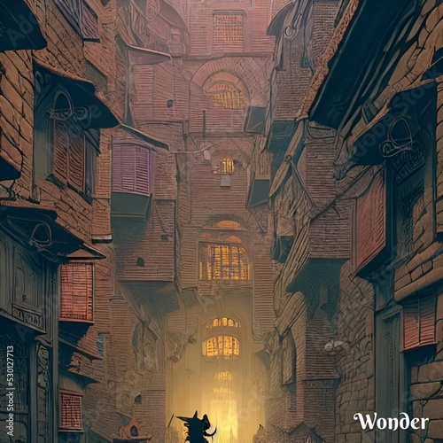 old city street in the city