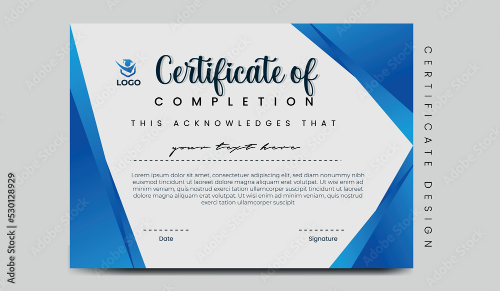 Obraz premium certificate of template vector