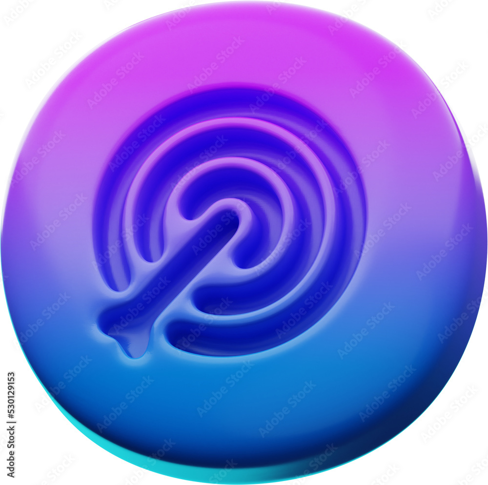 Premium Game button 3d rendering on transparent background PNG