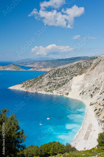 Myrtos famous beach in Kefalonia, Greece © Alina G