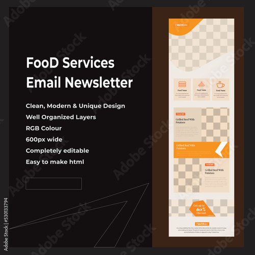 Email Marketing Template For Food Service Promotion photo