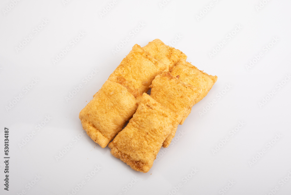 Sweet baked goods, isolated, top view. Baked cakes, a packshot photo for package design.