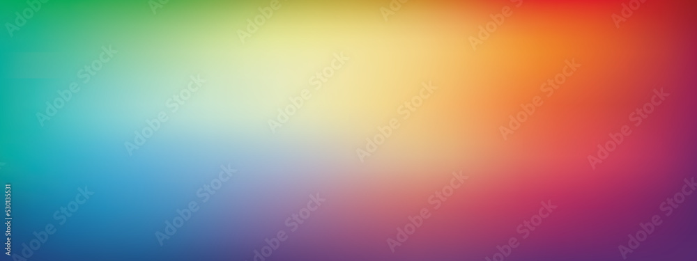 Obraz premium Rainbow Colors Gradient Defocused Blurred Motion Abstract Background Vector, Horizontal, Panoramic