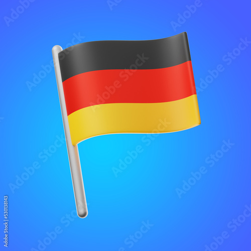 oktoberfest germany festival flag icon 3d rendering on isolated background