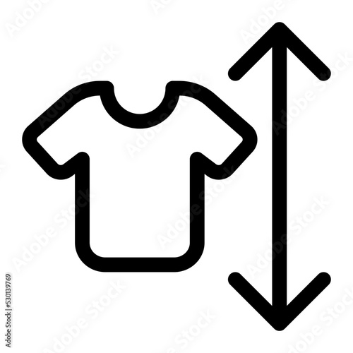 shirt size height icon