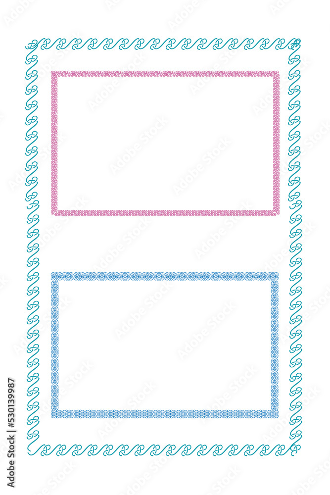 Vector Border frame with isolate white background Stock Vector | Adobe ...