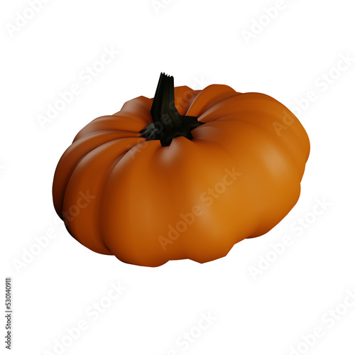 3D Rendering Pumpkin Transparent PNG photo