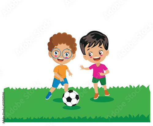 friends having fun playing football