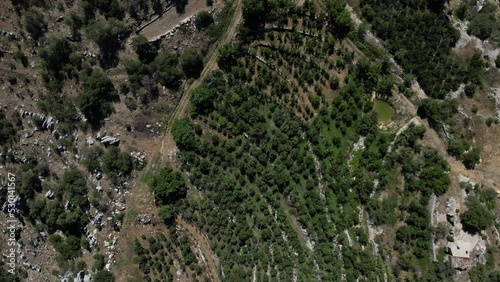 Aerial view from highest point at Mount Sannine Lebanon photo