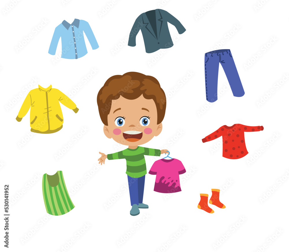 Little Kid And Colorful Clothes Little Kid And Colorful Clothes