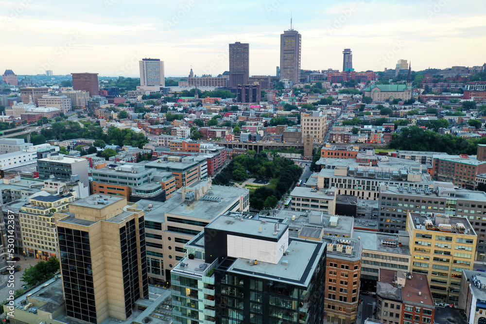 Fototapeta premium Aerial of Quebec City downtown, Canada