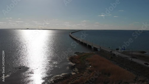 Wallpaper Mural Aerial Oland Bridge Connecting Mainland with Island, Sweden, Establishing Shot Torontodigital.ca