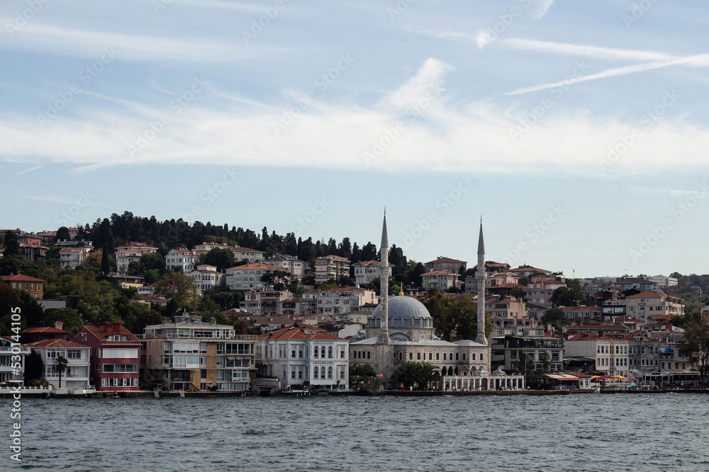 View of Cengelkoy area of Asian side by Bosphorus in Istanbul.