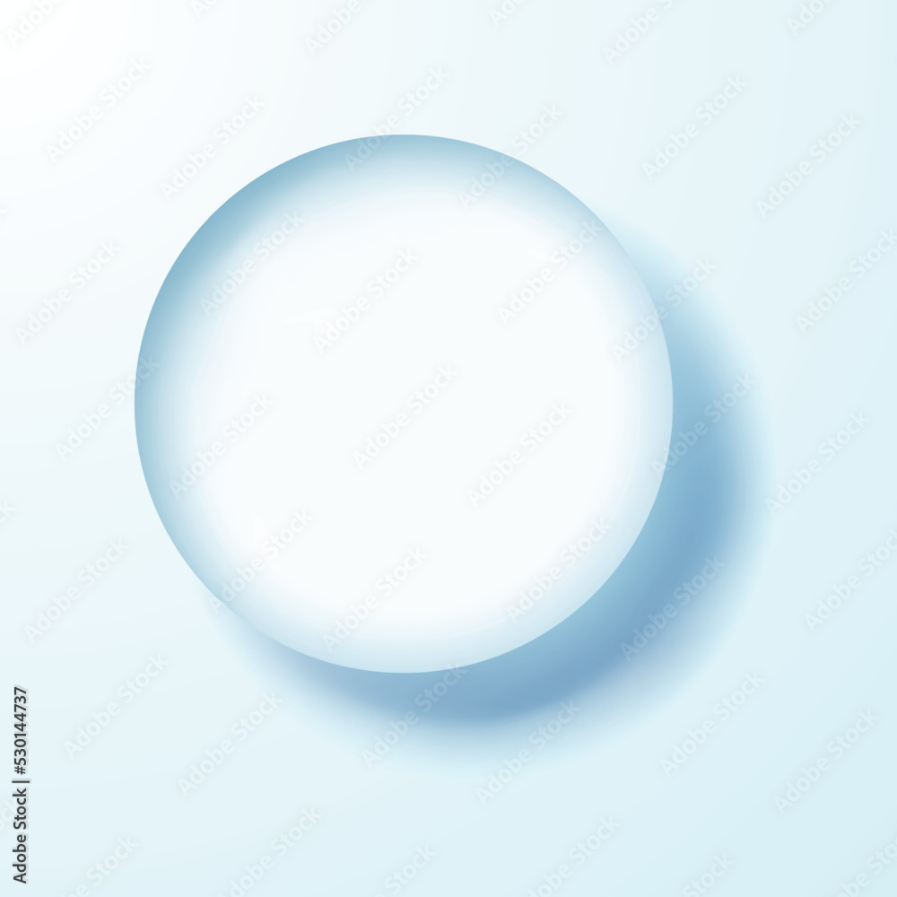 Transparent drop with shadows over light blue background. EPS10 vector. Transparent drop with shadows over light blue background. EPS10 vector.