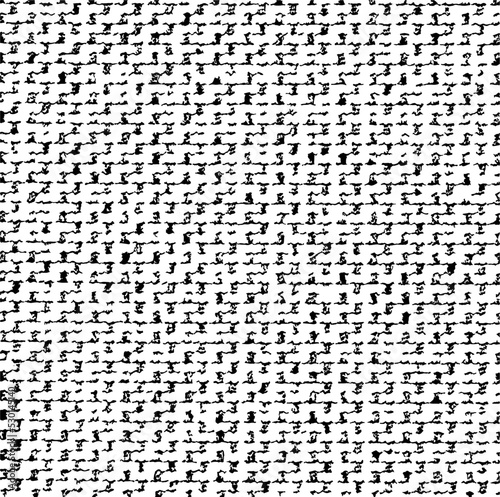 Vector fabric texture. Distressed texture of weaving fabric. Grunge background. Abstract halftone vector illustration. Overlay to create interesting effect and depth. Black isolated on white. EPS10.