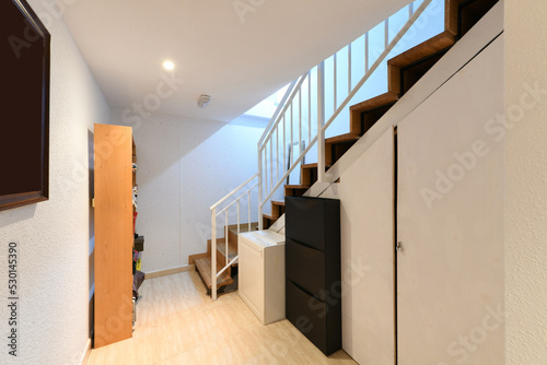 Wardrobes and stairs in a multi-storey single-family home
