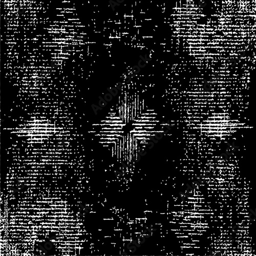 Wallpaper Mural Rough texture. Broken plaster wall effect. Grunge worn damask pattern design. Distressed fabric texture. Overlay texture design. Vector illustration. Eps10. Torontodigital.ca