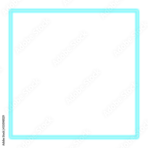 Free Download Neon lightning effect. Light blue, turquoise glowing square.  Isolated png illustration, transparent background. Asset for overlay, montage, collage, border or screen filter. Business, tech concept.  - GFXLoad