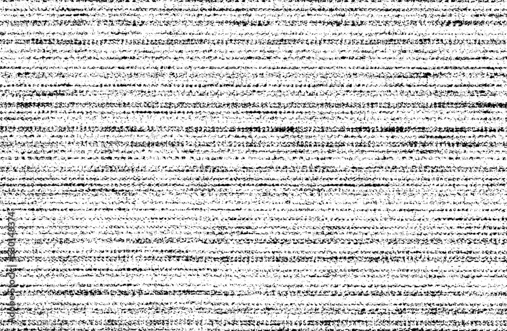 Obraz premium Rich, heavy fabric texture. Vector of weaving cloth. Grunge background. Abstract halftone vector illustration. Overlay for interesting effect and depth. Black isolated on white background.