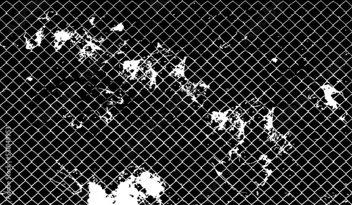 Rough, irregular texture composed of monochrome geometric elements. Overlay distressed grunge background. Abstract vector illustration. Isolated on white background. EPS10