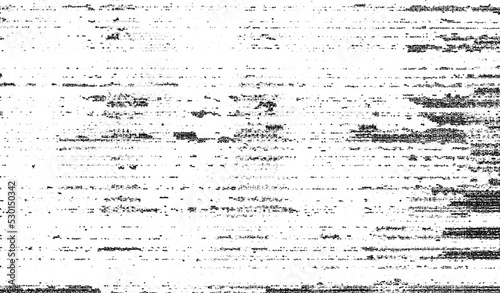 Monochrome texture composed of irregular graphic elements. Distressed uneven grunge background. Abstract vector illustration. Overlay for interesting effect and depth. Isolated on white background.