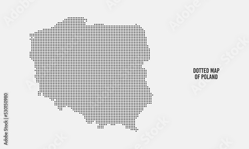 Map of Poland Halftone Dot Style photo