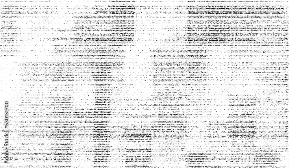 Obraz premium Monochrome texture composed of irregular graphic elements. Distressed uneven grunge background. Abstract vector illustration. Overlay for interesting effect and depth. Isolated on white background.