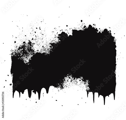 Abstract grunge background with copyspace  black ink spots.