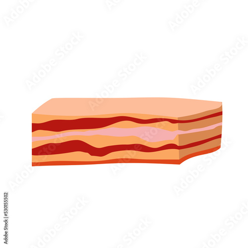 Deli meat ham and salami food icon. Isolated cartoon barbecue steak cooking and beef vector illustration. Gastronomy delicatessen and bacon veal product. Farm grocery delicious animal
