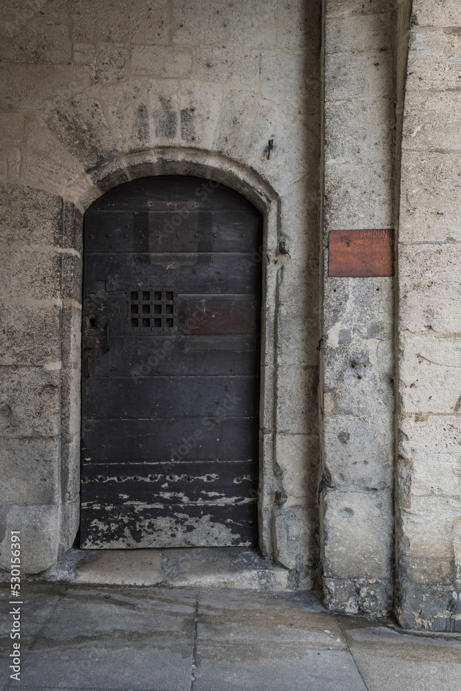doorway of a historic castle