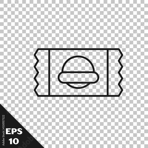 Black line Sports nutrition bodybuilding proteine power drink and food icon isolated on transparent background. Vector
