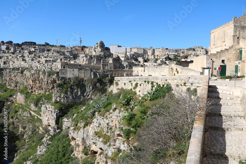 View to the old town of Matera, Italy