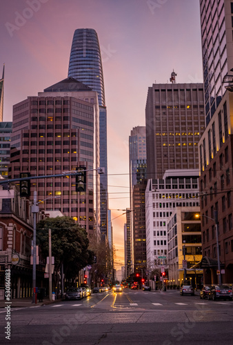 Downtown San Francisco Sunset