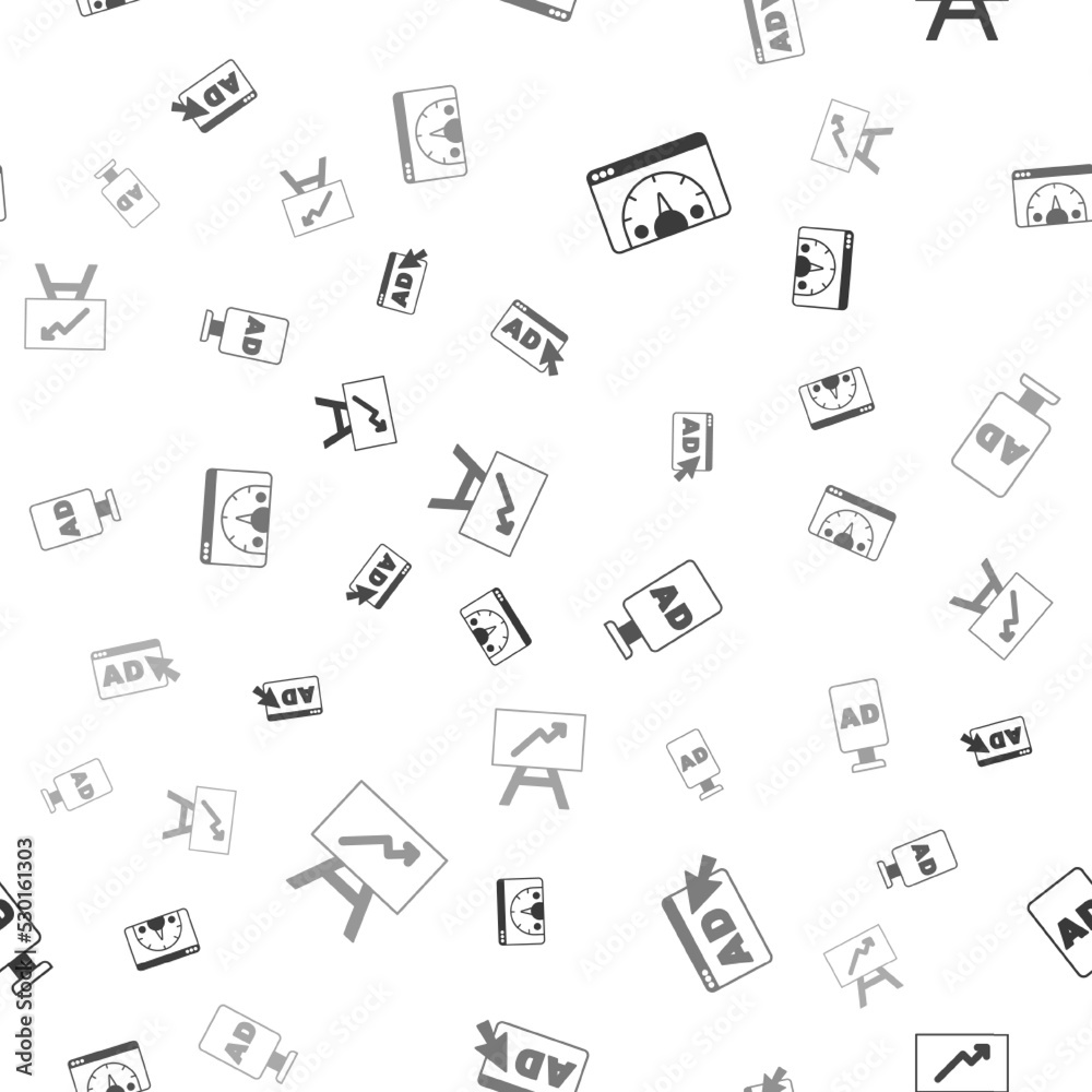 Set Website statistic, Advertising, and Board with graph chart on seamless pattern. Vector Set Website statistic, Advertising, and Board with graph chart on seamless pattern. Vector
