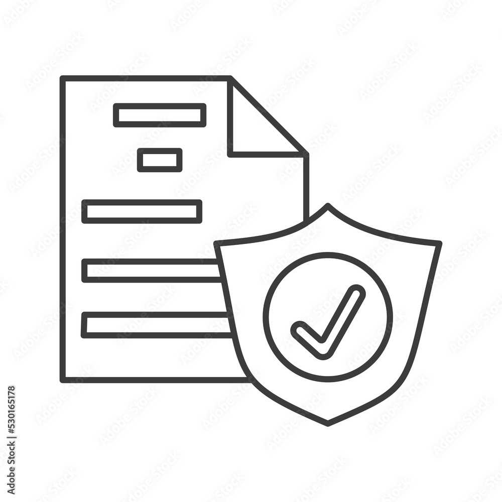 Insurance concept line icon. Simple element illustration. Insurance concept outline symbol design from medical set. Can be used for web and mobile on white background Insurance concept line icon. Simple element illustration. Insurance concept outline symbol design from medical set. Can be used for web and mobile on white background