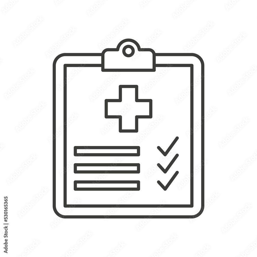 Medical Checkup concept line icon. Simple element illustration. Medical Checkup concept outline symbol design from medical set. Can be used for web and mobile on white background Medical Checkup concept line icon. Simple element illustration. Medical Checkup concept outline symbol design from medical set. Can be used for web and mobile on white background