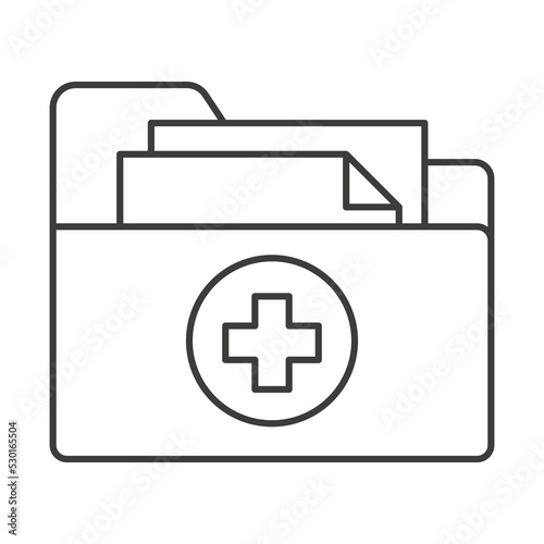 Medical History concept line icon. Simple element illustration. Medical History concept outline symbol design from medical set. Can be used for web and mobile on white background