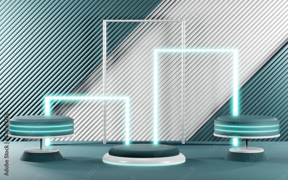 3D rendering of blank product background for cream cosmetics Modern blue pastel podium background 3D rendering of blank product background for cream cosmetics Modern blue pastel podium background