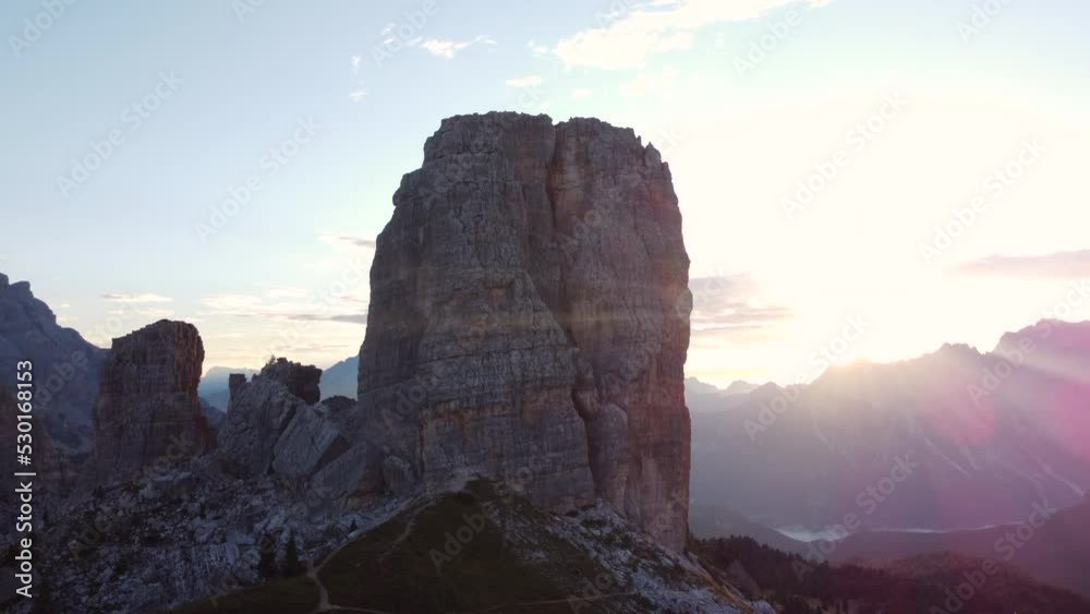 Cinque Torri Five Towers Mountain in Italian Dolomites near Cortina d'Ampezzo, Veneto Italy Cinque Torri Five Towers Mountain in Italian Dolomites near Cortina d'Ampezzo, Veneto Italy