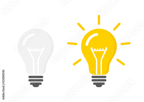 Light bulb on and off