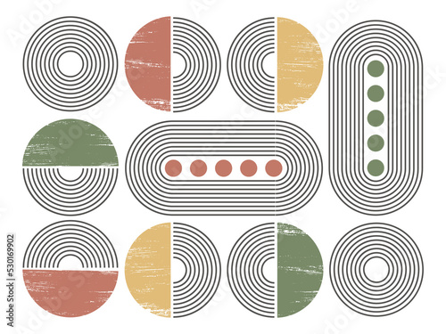 Retro circle design, transparent abstract design
