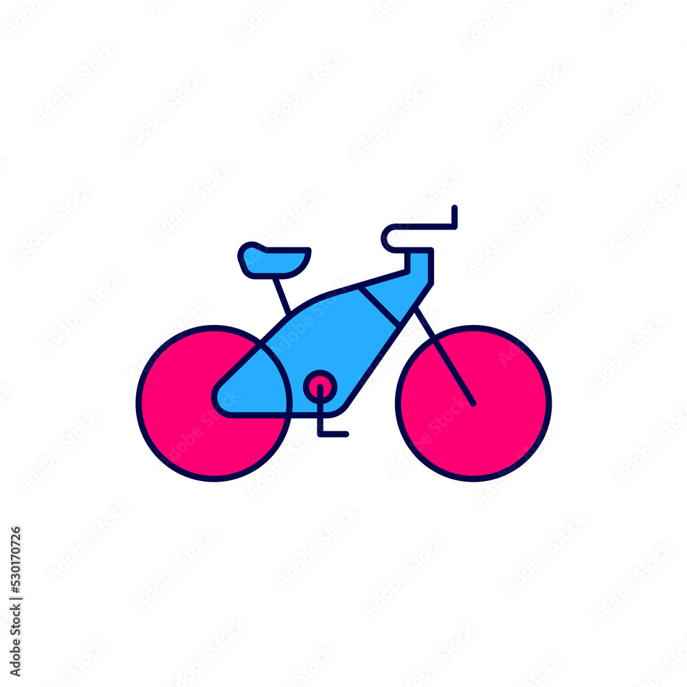 Filled outline Bicycle icon isolated on white background. Bike race. Extreme sport. Sport equipment. Vector Filled outline Bicycle icon isolated on white background. Bike race. Extreme sport. Sport equipment. Vector